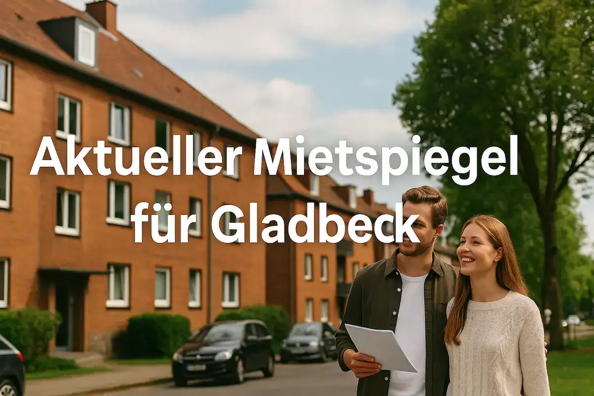 Paar betrachtet Wohnhäuser in Gladbeck – Symbolbild für aktuellen Mietspiegel für Gladbeck 2025.